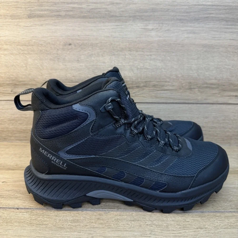 Merrell Speed Strike 2 Mid Waterproof Hiking Boot Men's Sz 11.5 Black J037833